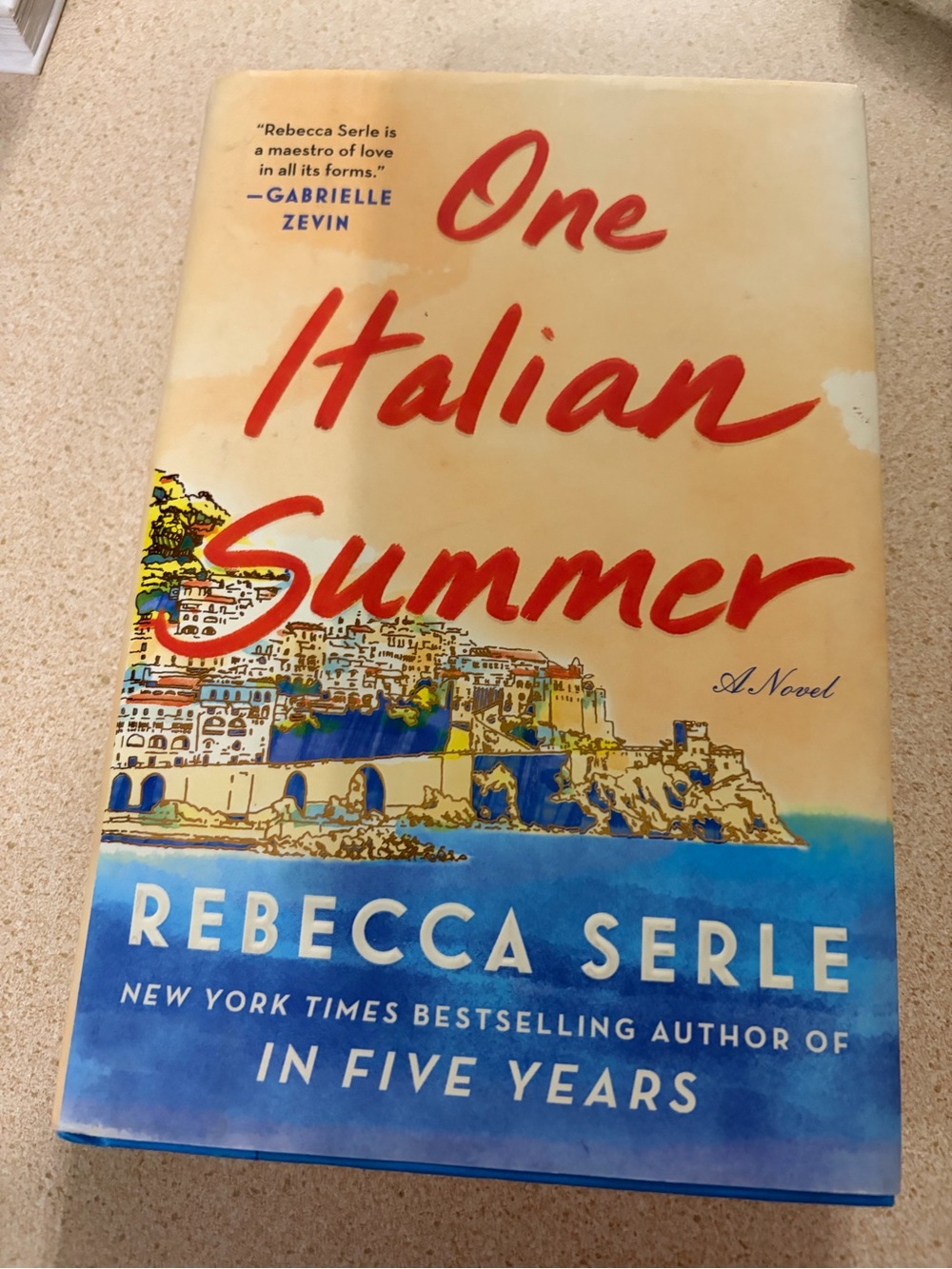 One Italian Summer by Rebecca Serle - Beachy Blue & Cream Hardcover